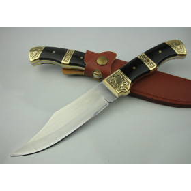High Quality Black wind spiderman # 2 Hunting Knife Jungle Knife with Ebony/Brass Handle UDTEK01259
